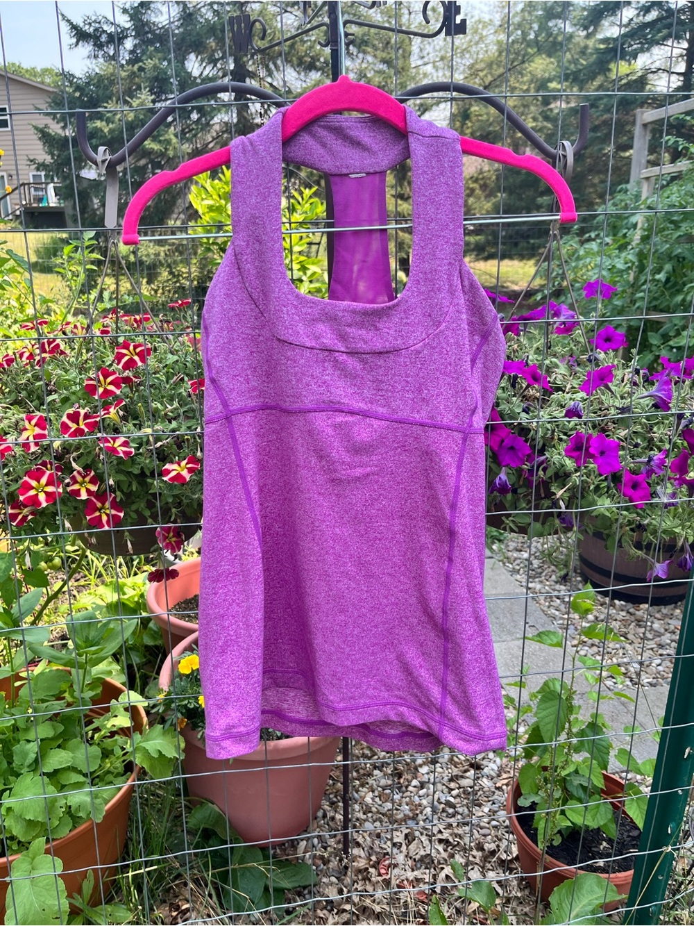 Lululemon Purple racer back Athletic Tank Top size 6